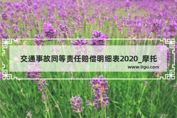 交通事故同等责任赔偿明细表2020_摩托车与汽车交通事故同等责任请问是怎样赔偿的