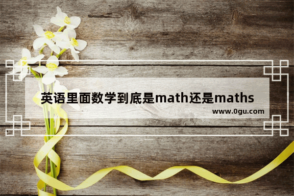 英语里面数学到底是math还是maths 数学课英语怎么说