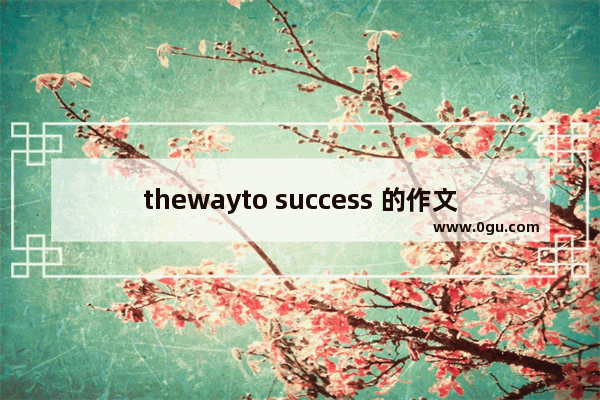 thewayto success 的作文60词_success in online education英语作文