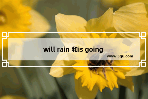 will rain 和is going to be rain,英语雨