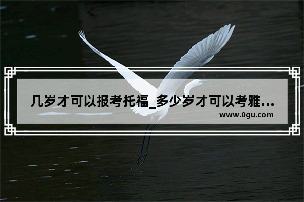 几岁才可以报考托福_多少岁才可以考雅思或者托福