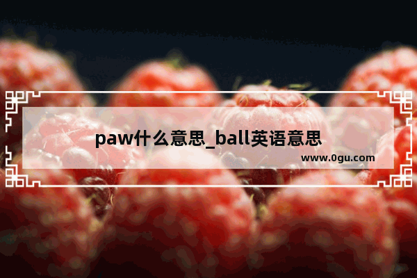 paw什么意思_ball英语意思