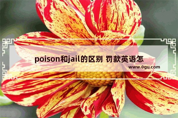 poison和jail的区别 罚款英语怎么说