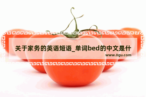 关于家务的英语短语_单词bed的中文是什么意思