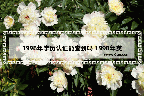 1998年学历认证能查到吗 1998年英语六级查询