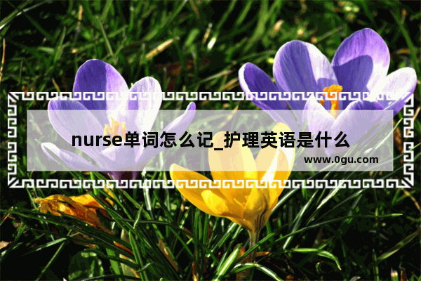 nurse单词怎么记_护理英语是什么