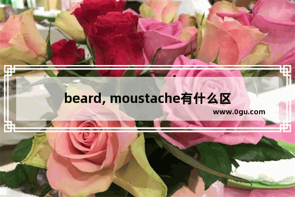 beard, moustache有什么区别 胡子用英语怎么说