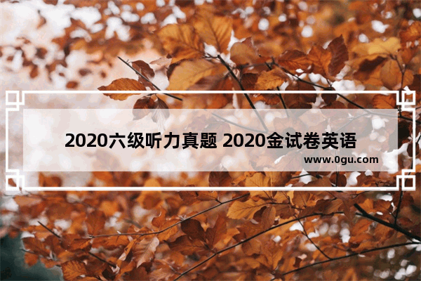 2020六级听力真题 2020金试卷英语听力