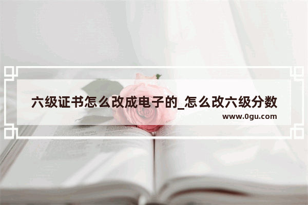 六级证书怎么改成电子的_怎么改六级分数