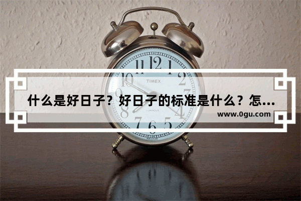 什么是好日子？好日子的标准是什么？怎么样才能过上好日子 我的理想配偶英语六级