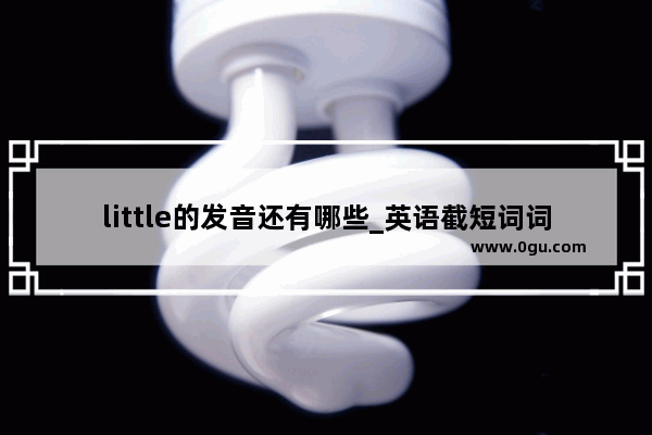 little的发音还有哪些_英语截短词词有哪些