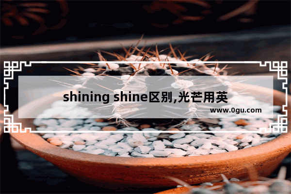 shining shine区别,光芒用英语怎么说