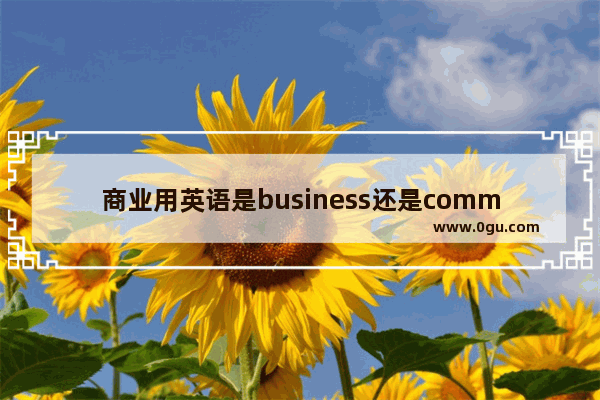 商业用英语是business还是commerce还是commercial_贸易公司英文名