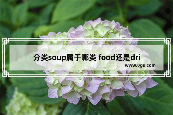 分类soup属于哪类 food还是drink 喝汤用英语怎么说