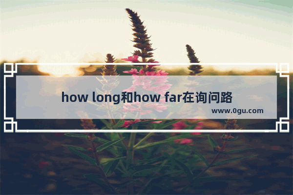 how long和how far在询问路程时的具体区别_well和be going to的区别