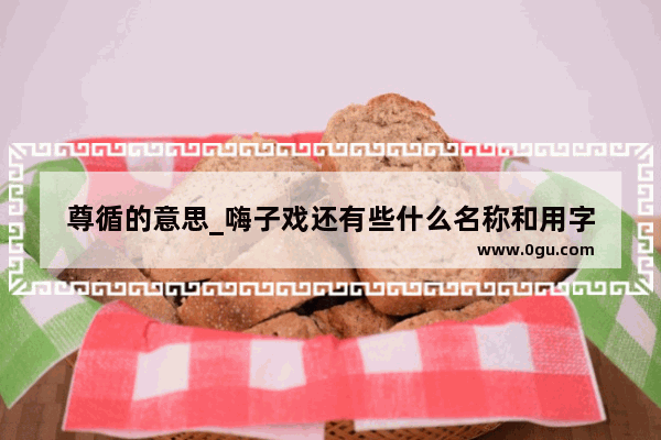 尊循的意思_嗨子戏还有些什么名称和用字