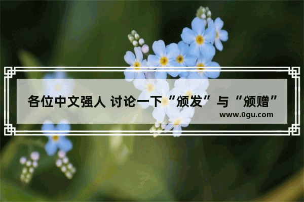 各位中文强人 讨论一下“颁发”与“颁赠”的区别,政府物资英语口语交际