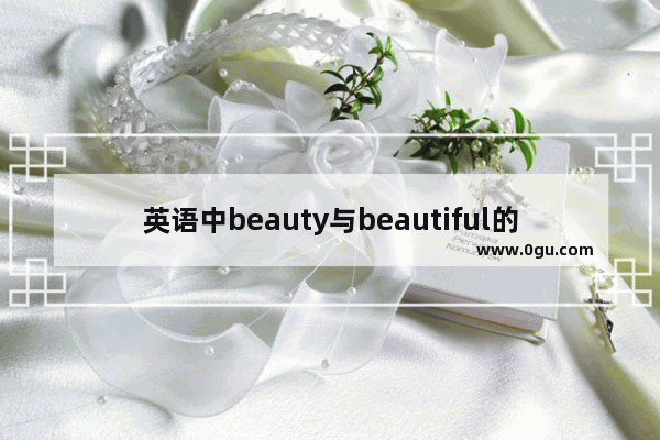 英语中beauty与beautiful的用法有什么区别,漂亮的英语怎么