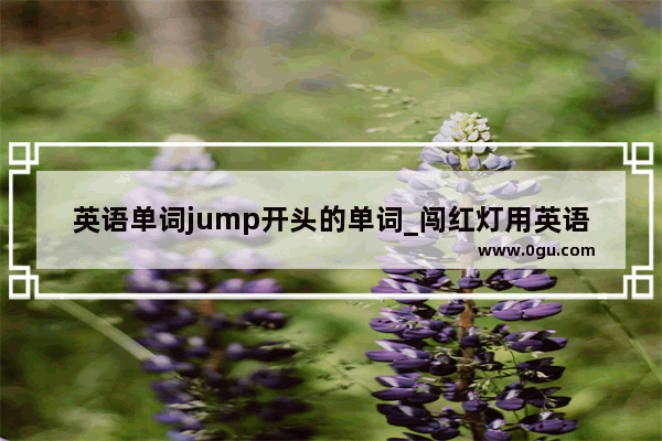 英语单词jump开头的单词_闯红灯用英语怎么说