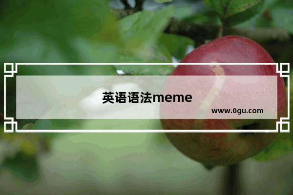 英语语法meme