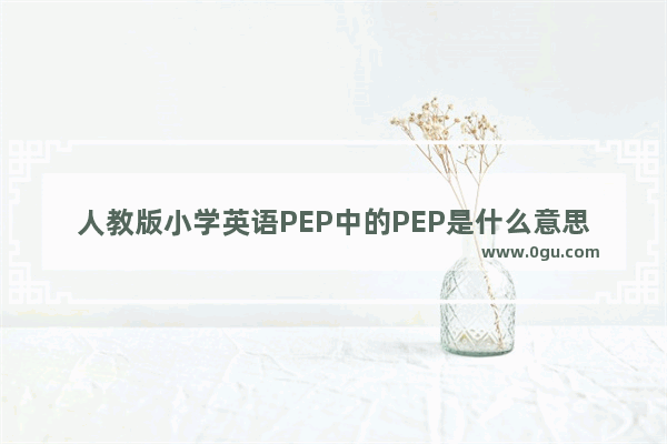 人教版小学英语PEP中的PEP是什么意思