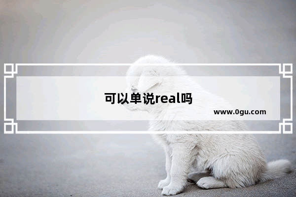 可以单说real吗