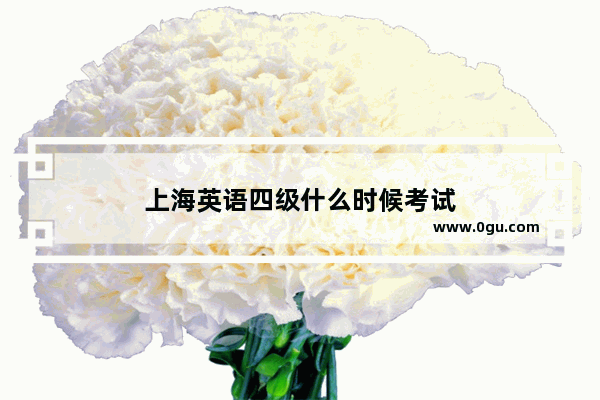 上海英语四级什么时候考试