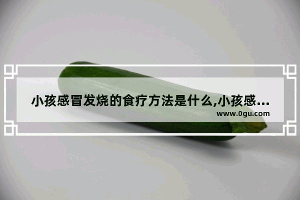 小孩感冒发烧的食疗方法是什么,小孩感冒发烧怎么办