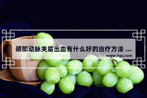 颈部动脉夹层出血有什么好的治疗方法 动脉出血怎么办