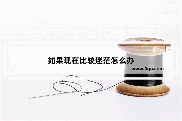 如果现在比较迷茫怎么办