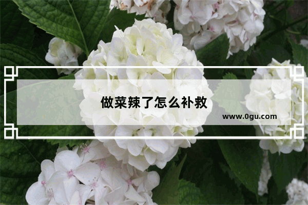 做菜辣了怎么补救