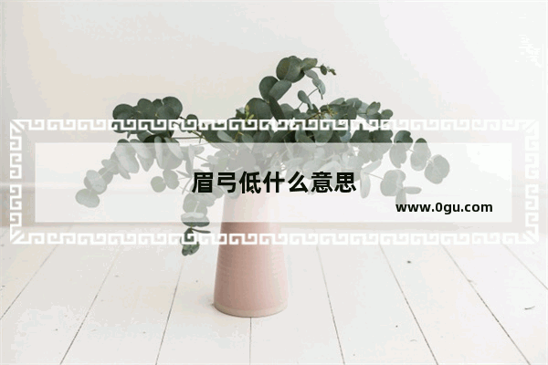 眉弓低什么意思