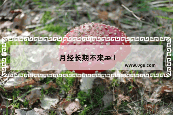 月经长期不来怎么办吃什么药