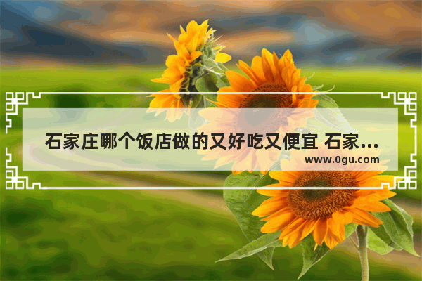石家庄哪个饭店做的又好吃又便宜 石家庄怀特国际商城美食推荐店有哪些地方