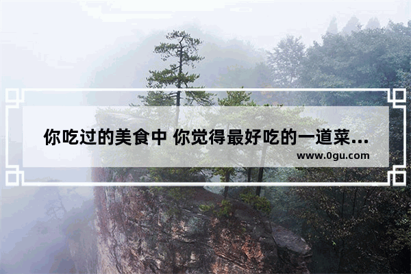 你吃过的美食中 你觉得最好吃的一道菜是什么 可以分享一下吗