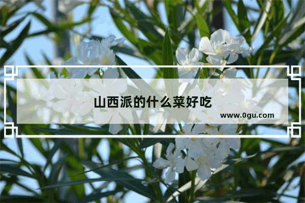 山西派的什么菜好吃