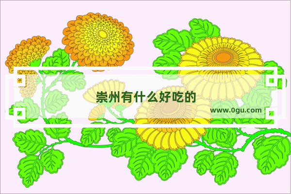 崇州有什么好吃的