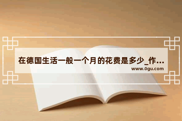 在德国生活一般一个月的花费是多少_作为交换生 免学费 只付生活费 去德国留学一年大约需要多少钱