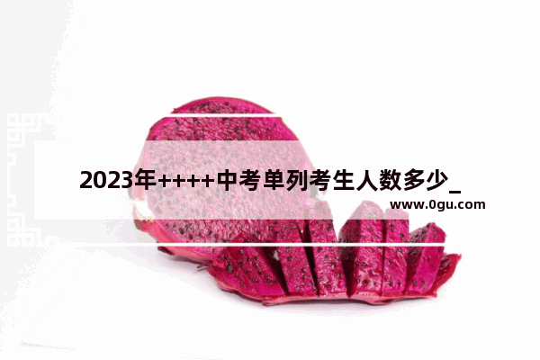 2023年++++中考单列考生人数多少_2022届高考报名人数是多少