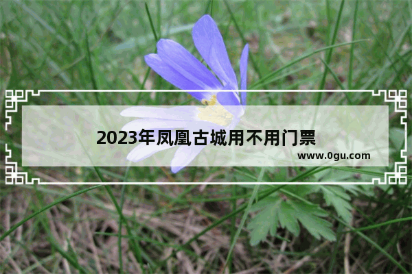 2023年凤凰古城用不用门票