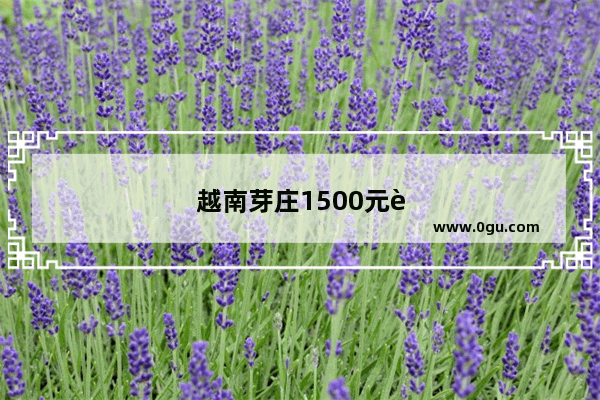 越南芽庄1500元跟团游靠谱吗