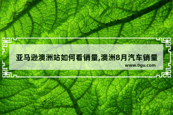 亚马逊澳洲站如何看销量,澳洲8月汽车销量