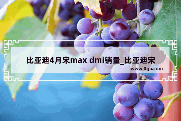 比亚迪4月宋max dmi销量_比亚迪宋各款销量