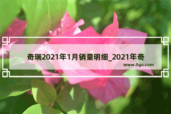 奇瑞2021年1月销量明细_2021年奇瑞瑞虎88月份销量