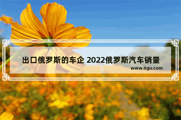 出口俄罗斯的车企 2022俄罗斯汽车销量