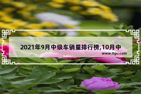 2021年9月中级车销量排行榜,10月中级汽车销量排行