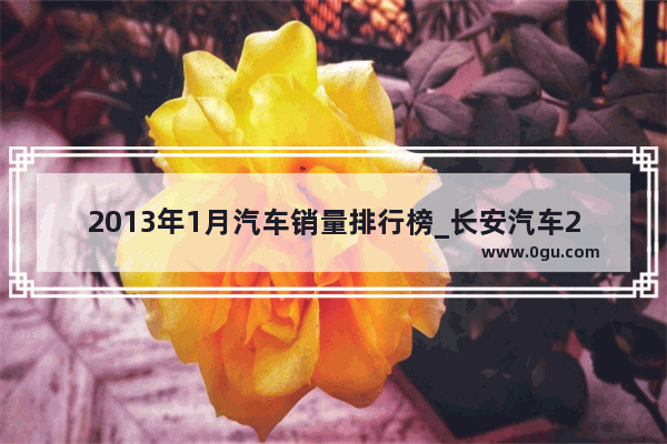 2013年1月汽车销量排行榜_长安汽车2023一季度销量是多少