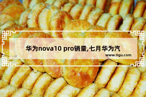 华为nova10 pro销量,七月华为汽车销量