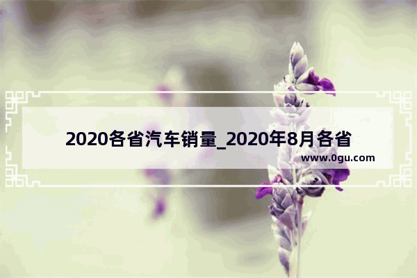 2020各省汽车销量_2020年8月各省汽车销量