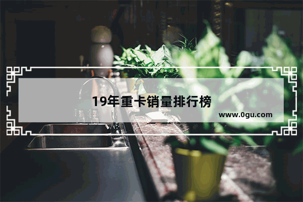 19年重卡销量排行榜